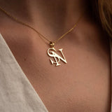 Double Alphabet Name Necklace
