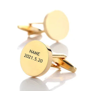 Engraved Round Name Cufflinks