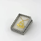 Butterfly Couple Heart Name  Necklace
