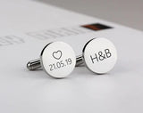 Engraved Round Name Cufflinks